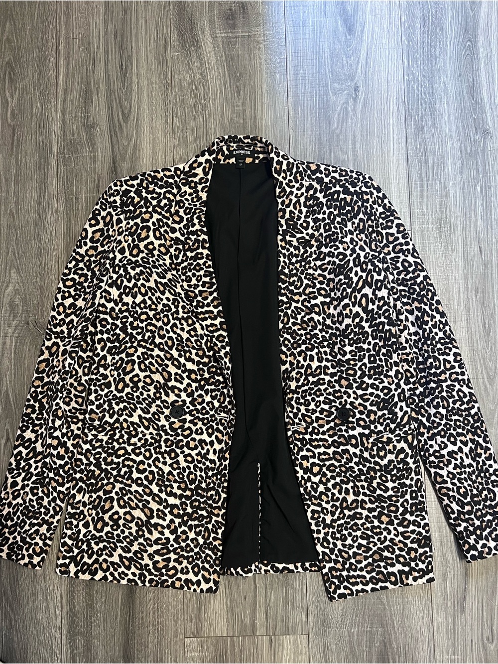 Express Leopard Print Blazer Jacket - Old $ Vibes